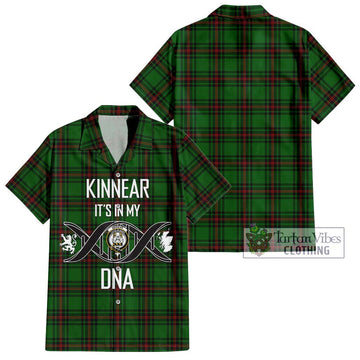 Kinnear Tartan Short Sleeve Button Shirt with Family Crest DNA In Me Style