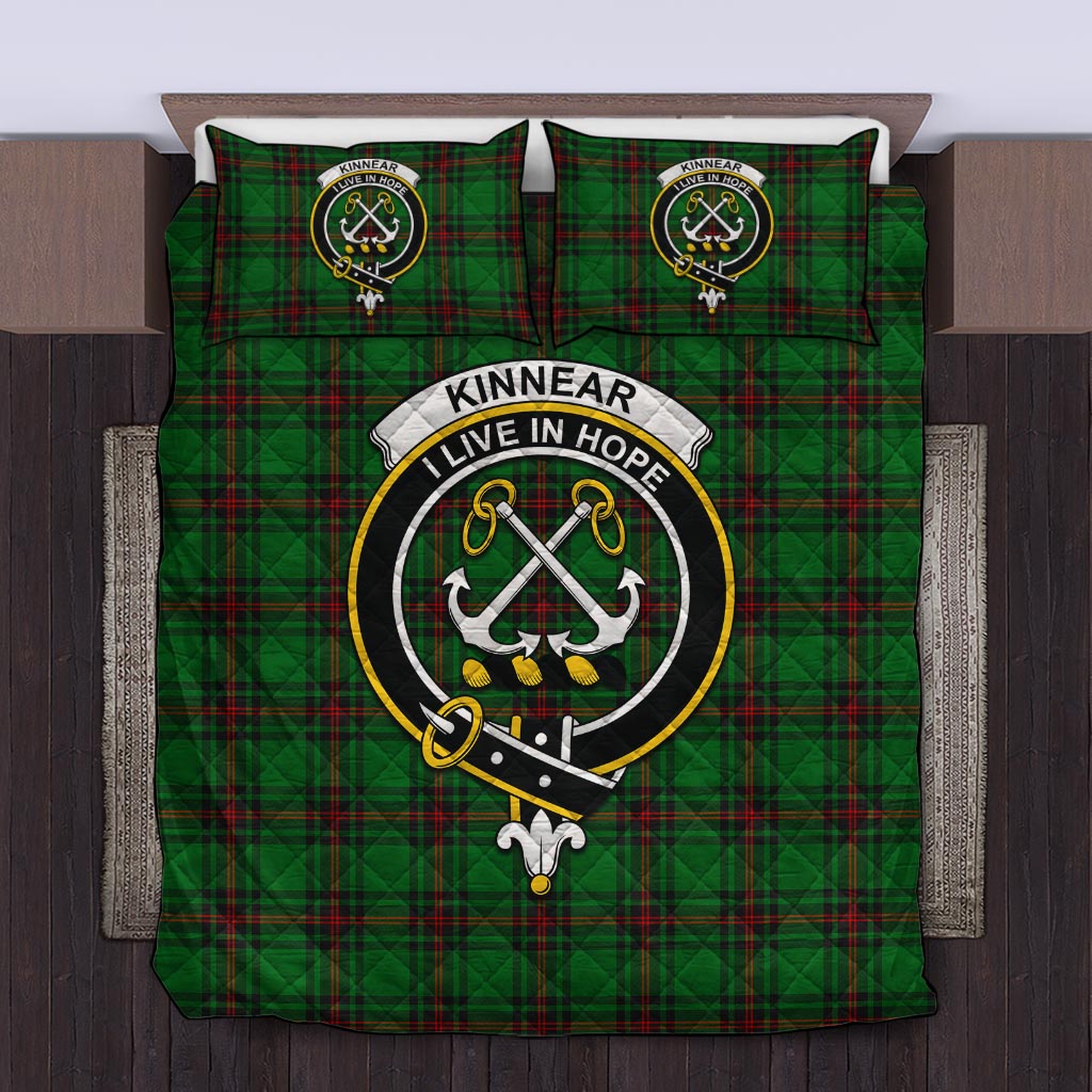 Kinnear Tartan Quilt Bed Set with Family Crest Twin - Tartan Vibes Clothing