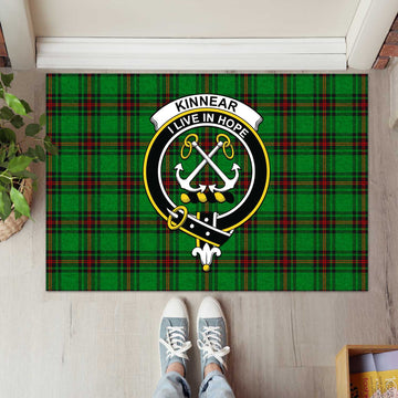 Kinnear Tartan Door Mat with Family Crest