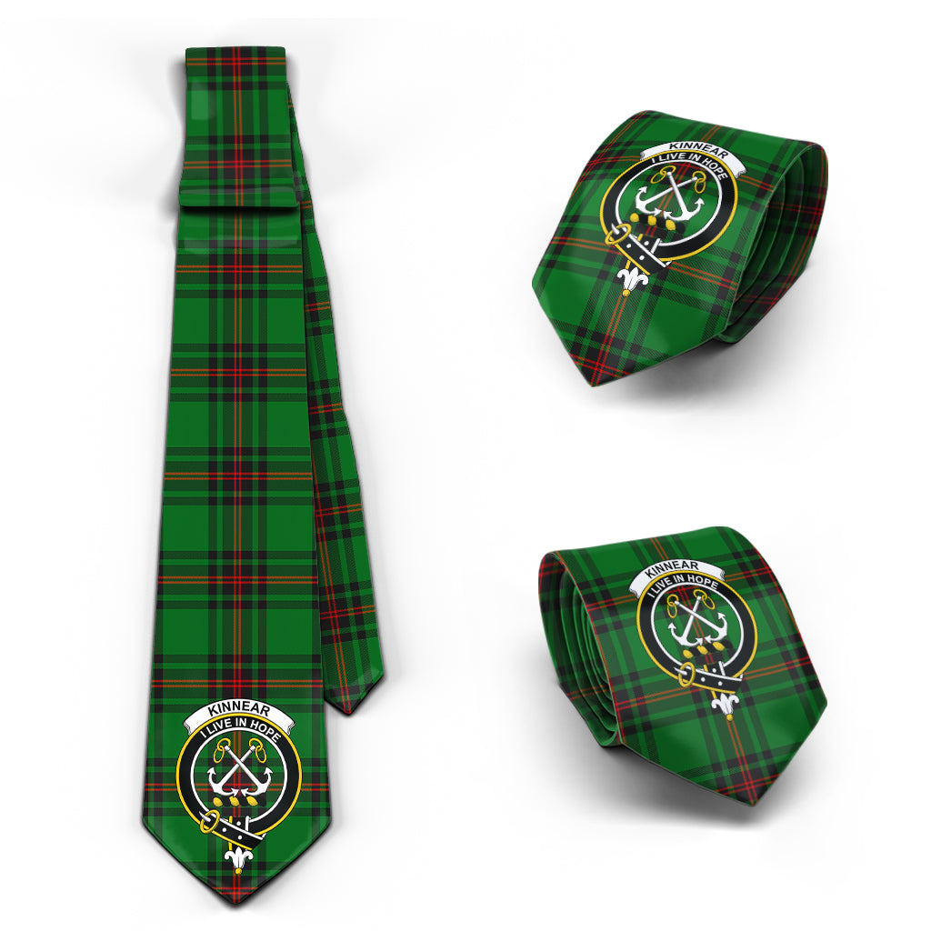 Kinnear Tartan Classic Necktie with Family Crest Necktie One Size - Tartan Vibes Clothing