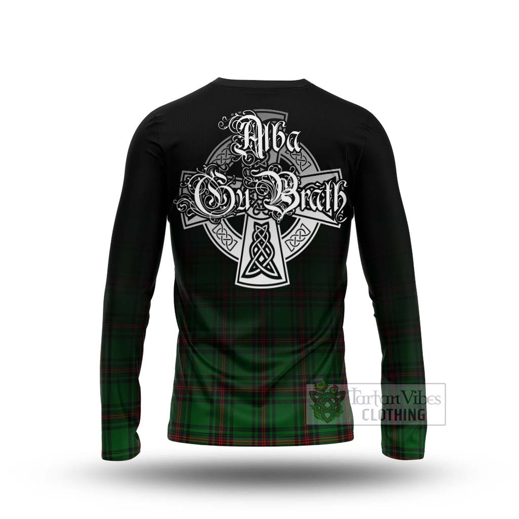 Tartan Vibes Clothing Kinnear Tartan Long Sleeve T-Shirt Featuring Alba Gu Brath Family Crest Celtic Inspired