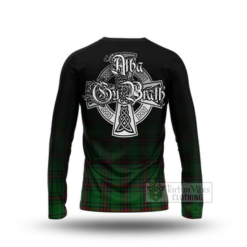 Kinnear Tartan Long Sleeve T-Shirt Featuring Alba Gu Brath Family Crest Celtic Inspired