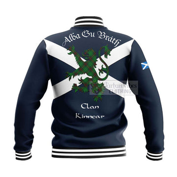 Kinnear Tartan Lion Rampant Baseball Jacket  Proudly Display Your Heritage with Alba Gu Brath and Clan Name