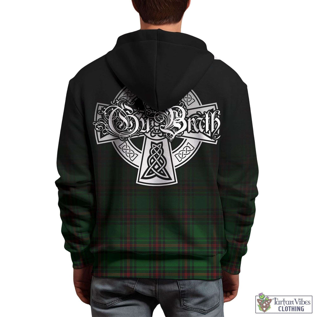 Tartan Vibes Clothing Kinnear Tartan Hoodie Featuring Alba Gu Brath Family Crest Celtic Inspired