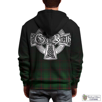 Kinnear Tartan Hoodie Featuring Alba Gu Brath Family Crest Celtic Inspired