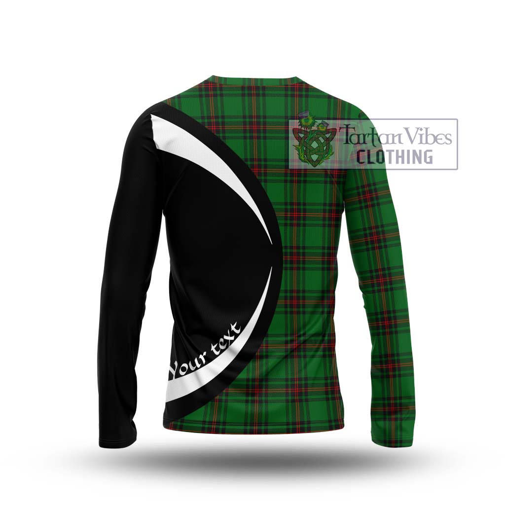 Kinnear Tartan Long Sleeve T-Shirt with Family Crest Circle Style - Tartan Vibes Clothing