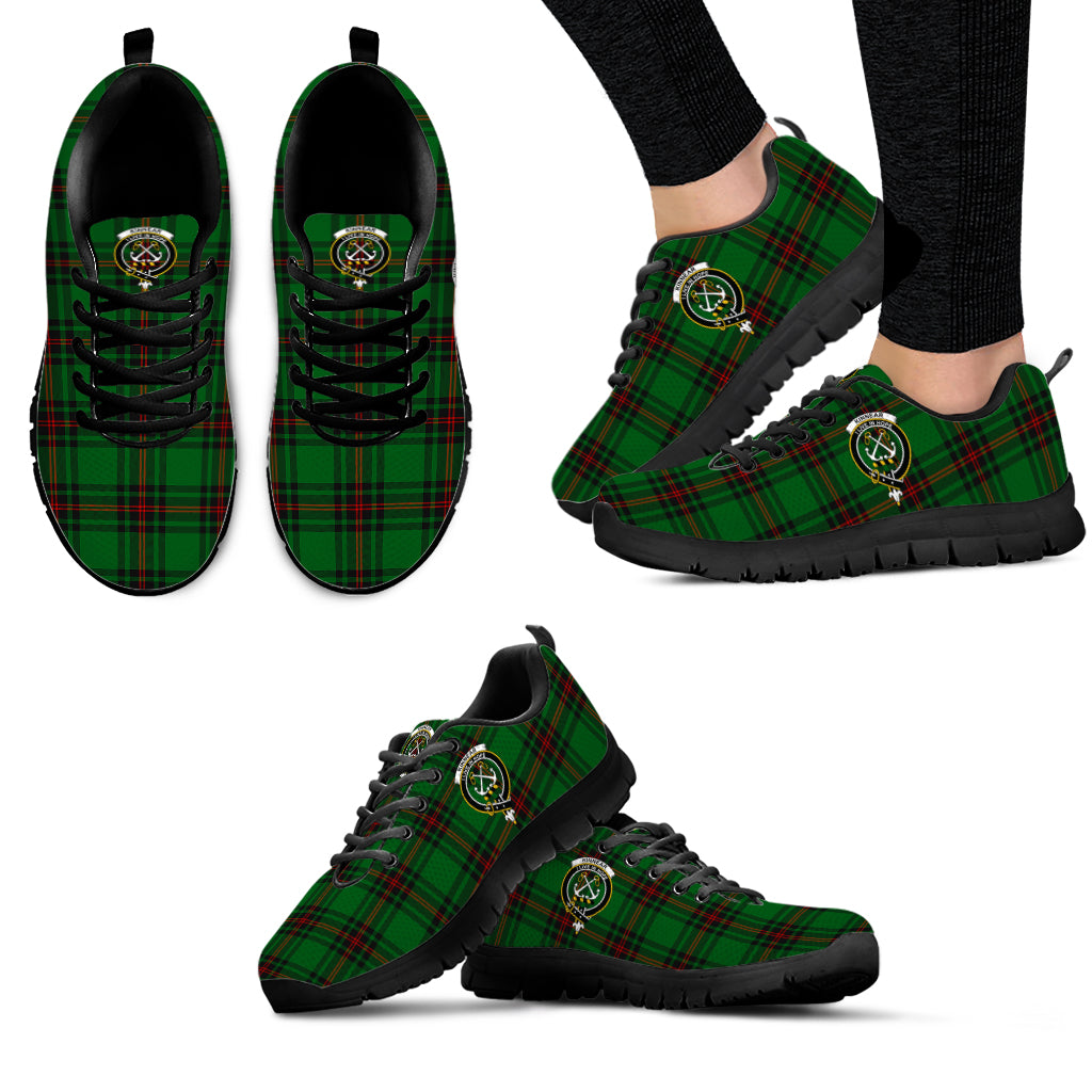 Kinnear Tartan Sneakers with Family Crest - Tartan Vibes Clothing