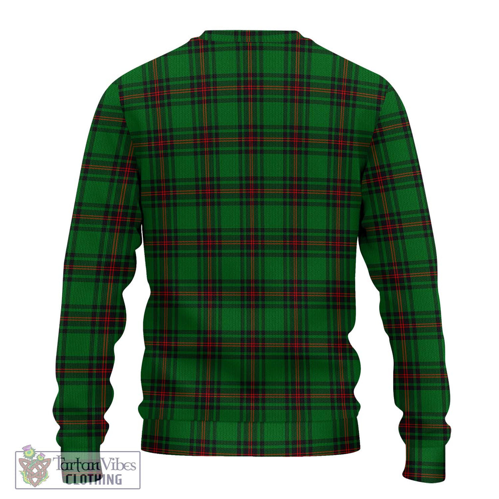 Kinnear Tartan Knitted Sweater with Family Crest DNA In Me Style - Tartanvibesclothing Shop