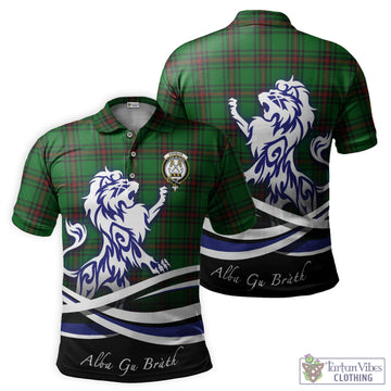 Kinnear Tartan Polo Shirt with Alba Gu Brath Regal Lion Emblem