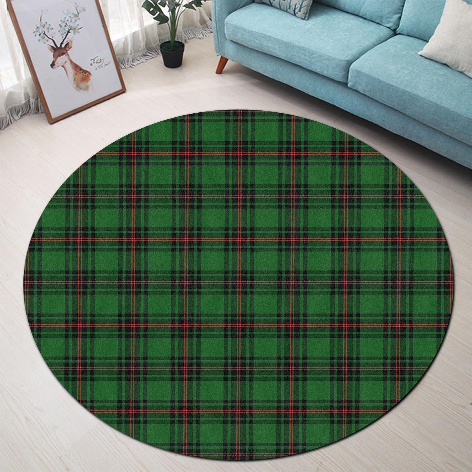Kinnear Tartan Round Rug - Tartan Vibes Clothing