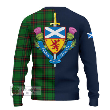 Kinnear Tartan Ugly Sweater with Scottish Lion Royal Arm Half Style