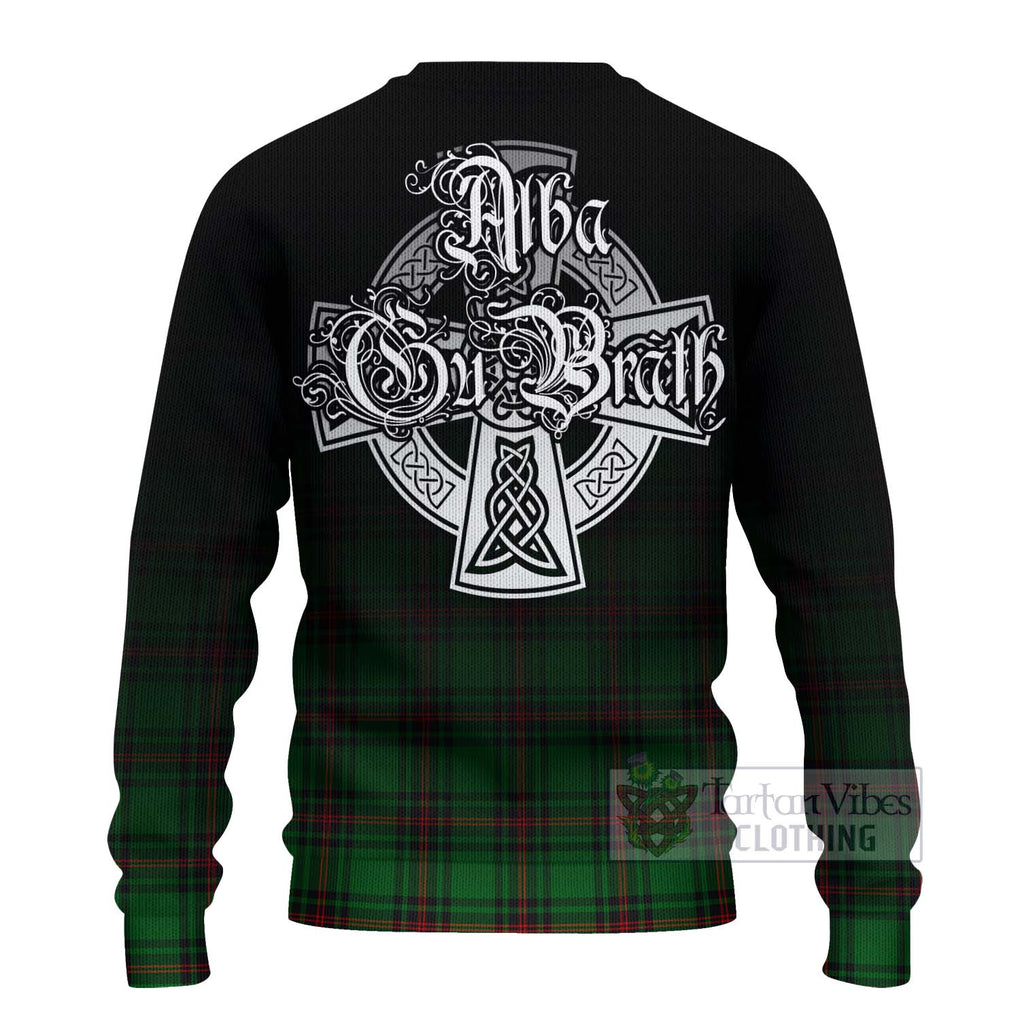 Tartan Vibes Clothing Kinnear Tartan Knitted Sweater Featuring Alba Gu Brath Family Crest Celtic Inspired