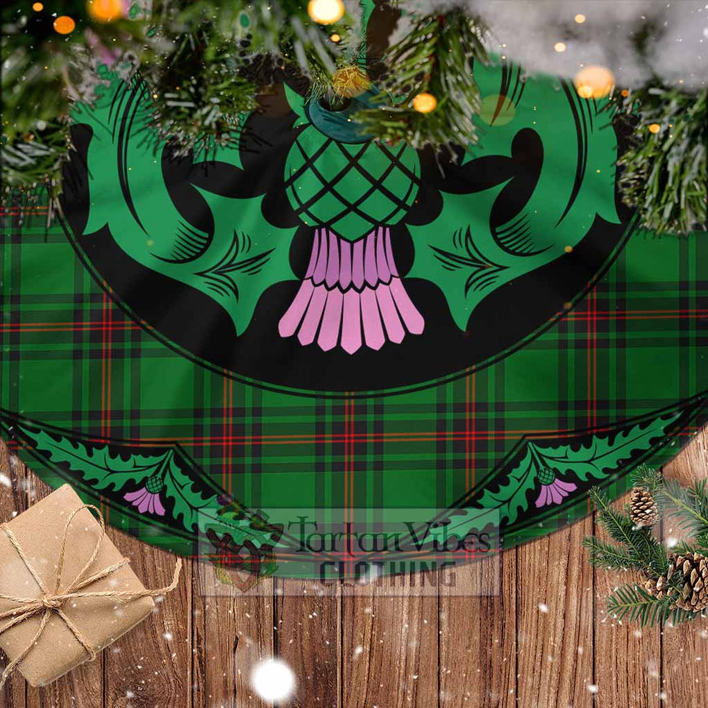 Tartan Vibes Clothing Kinnear Tartan Christmas Tree Skirt Scottish Thistle Style