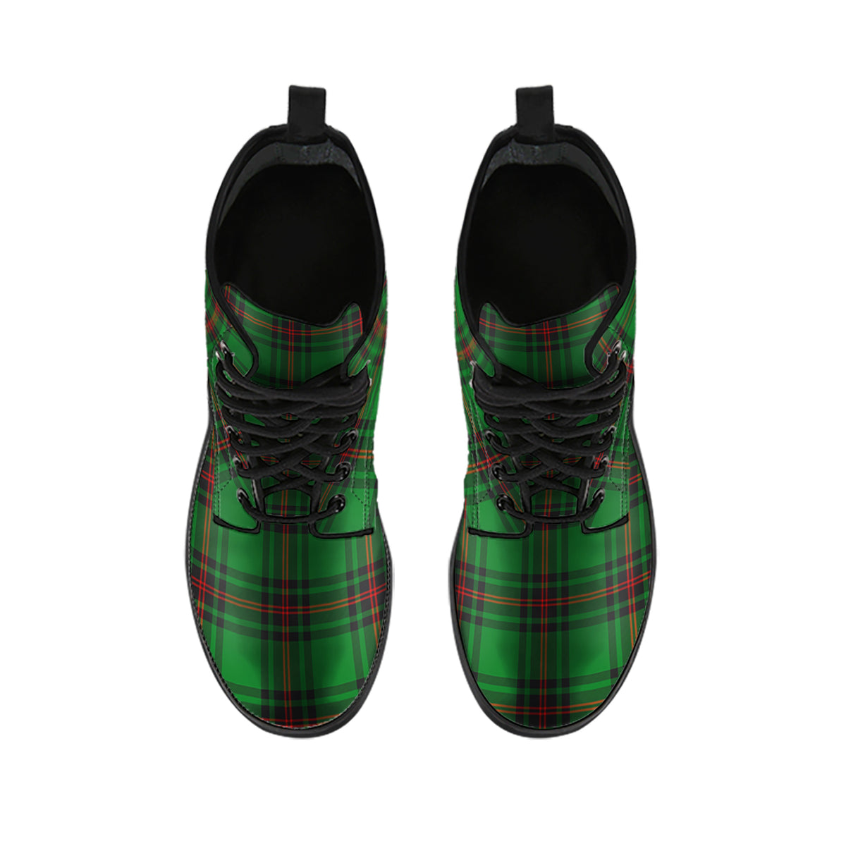Kinnear Tartan Leather Boots - Tartan Vibes Clothing