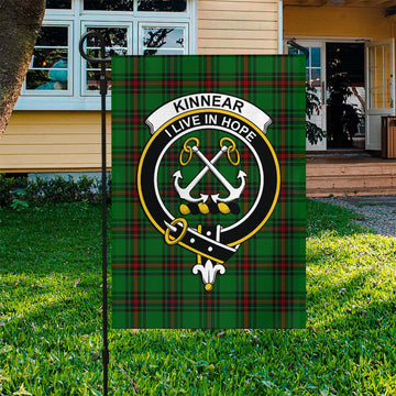 Kinnear Tartan Flag with Family Crest