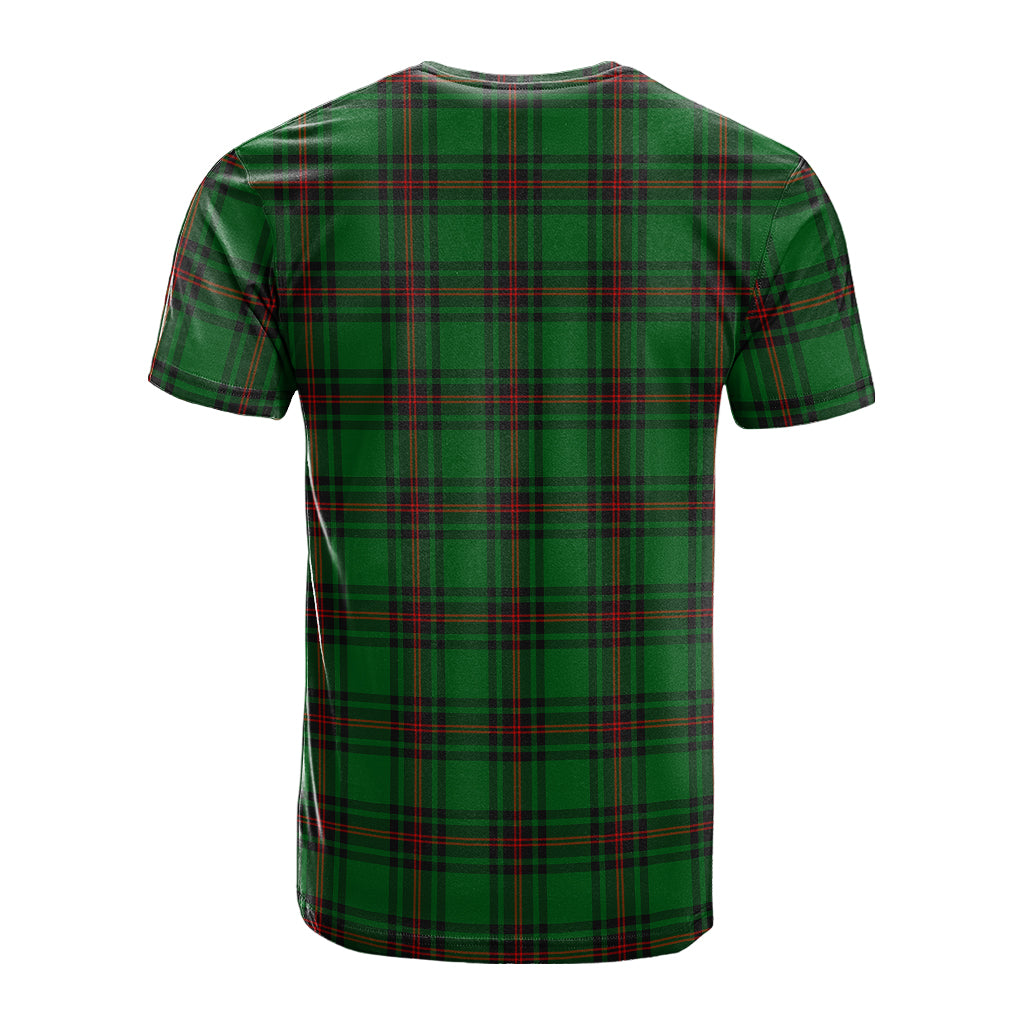 Kinnear Tartan T-Shirt with Family Crest - Tartan Vibes Clothing