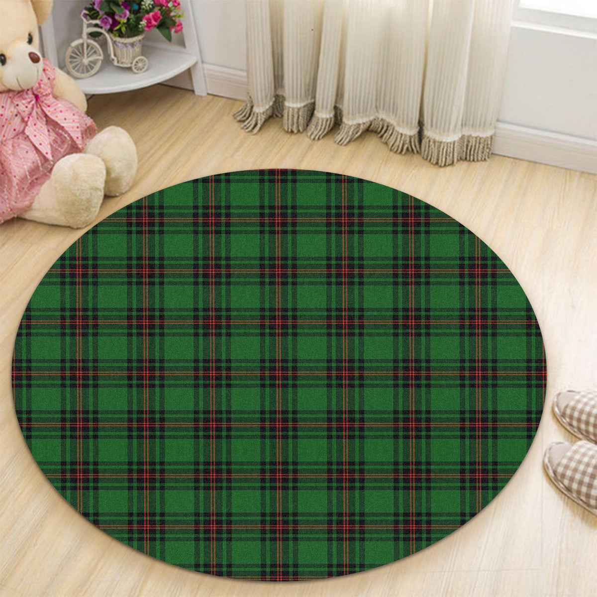 Kinnear Tartan Round Rug - Tartan Vibes Clothing