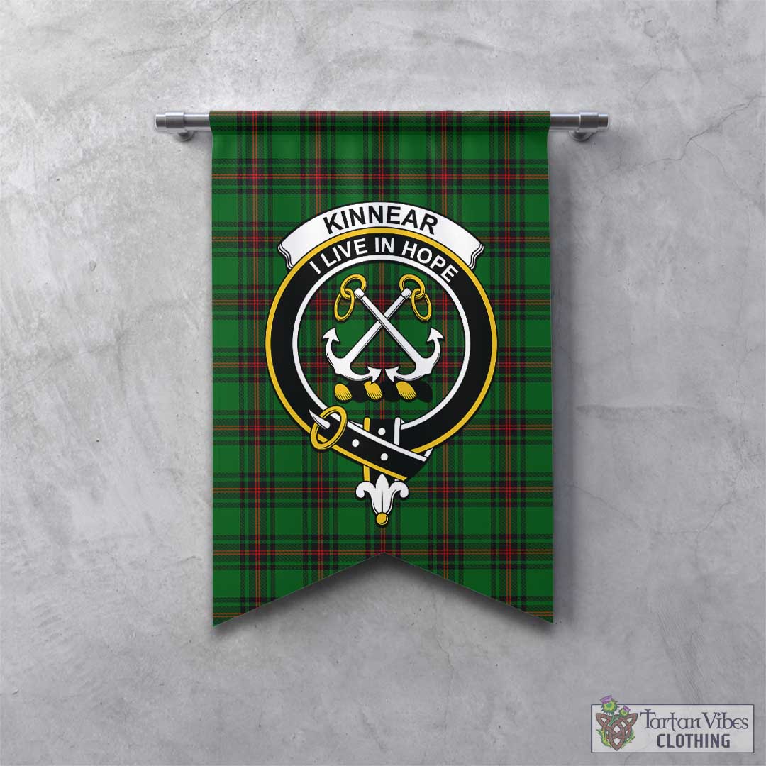 Tartan Vibes Clothing Kinnear Tartan Gonfalon, Tartan Banner with Family Crest