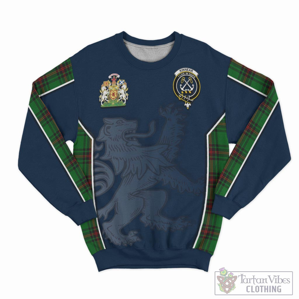 Tartan Vibes Clothing Kinnear Tartan Sweater with Family Crest and Lion Rampant Vibes Sport Style