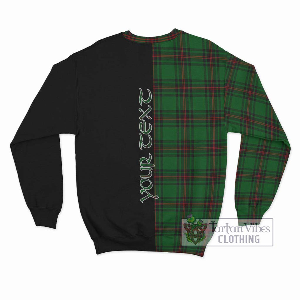 Kinnear Tartan Sweatshirt with Family Crest and Half Of Me Style - Tartanvibesclothing Shop