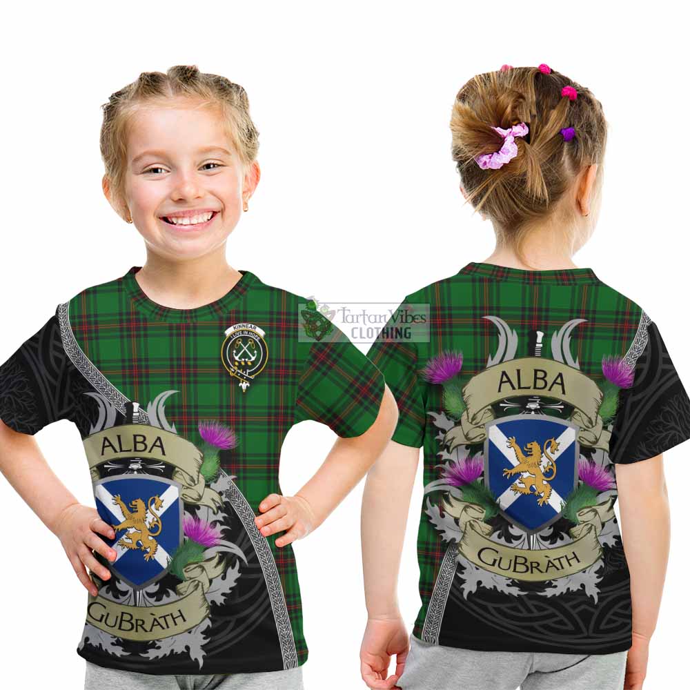 Kinnear Tartan Family Crest Kid T-Shirt Lion Rampant Royal Thistle Shield Celtic Inspired - Tartan Vibes Clothing