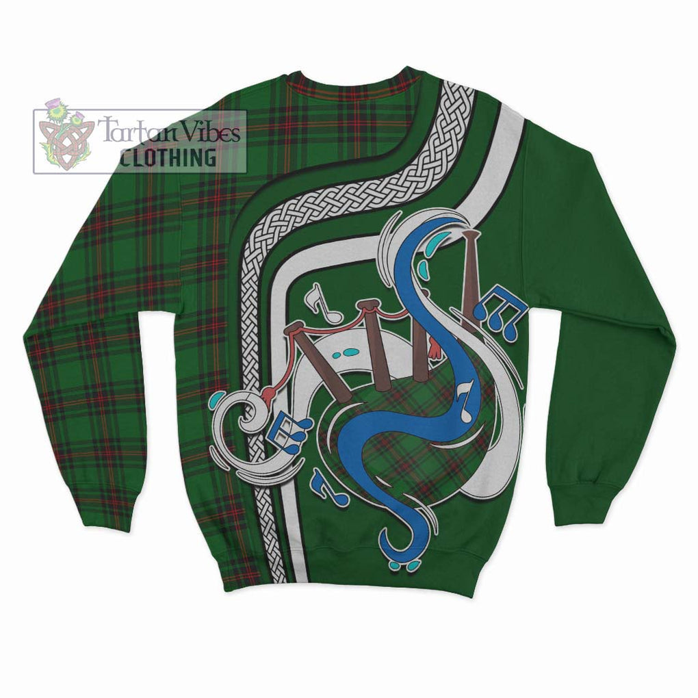 Tartan Vibes Clothing Kinnear Tartan Sweatshirt with Epic Bagpipe Style