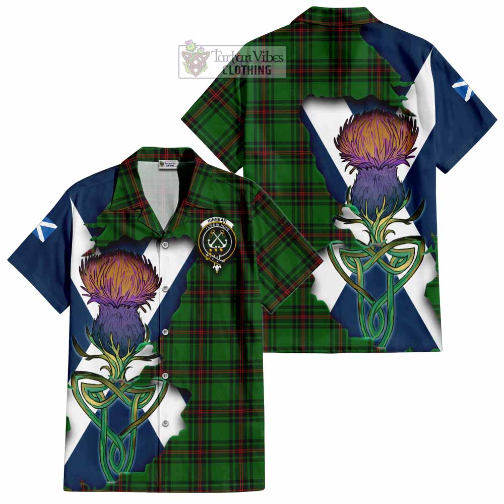 Kinnear Tartan Family Crest Hawaiian Shirt Scottish Thistle Celtic Inspired - Tartan Vibes Clothing