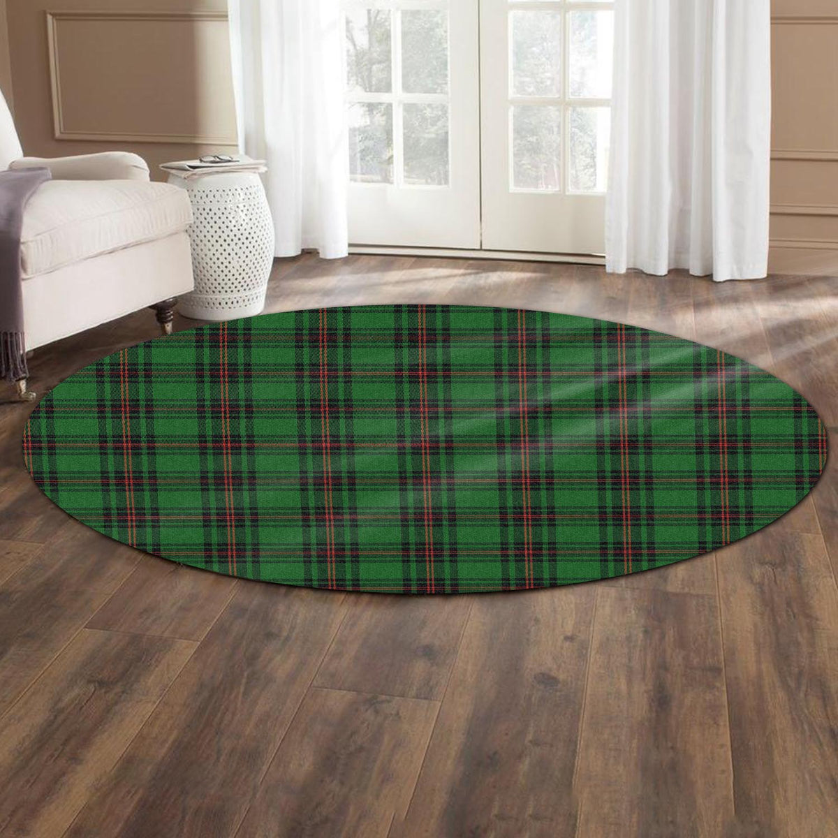 Kinnear Tartan Round Rug - Tartan Vibes Clothing