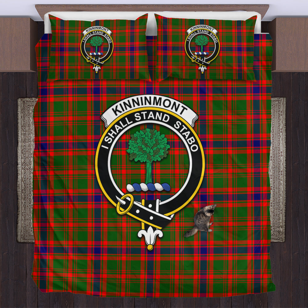 Kinninmont Tartan Bedding Set with Family Crest US Bedding Set - Tartan Vibes Clothing