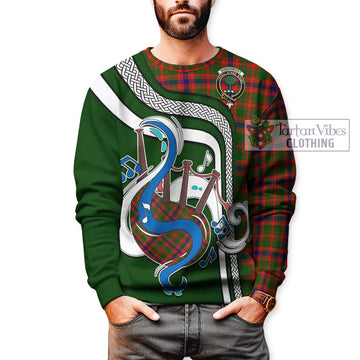 Kinninmont Tartan Sweatshirt with Epic Bagpipe Style