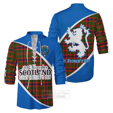 Kinninmont Family Crest Tartan Ghillie Kilt Shirt Celebrate Saint Andrew's Day in Style