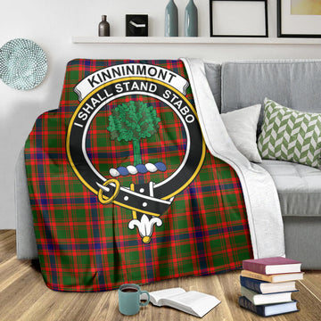 Kinninmont Tartan Blanket with Family Crest