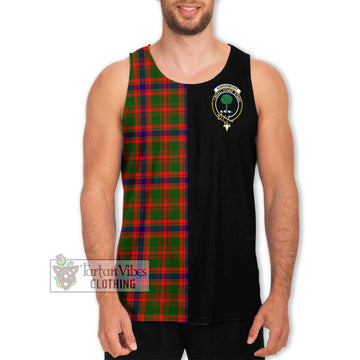 Kinninmont Tartan Men's Tank Top with Family Crest and Half Of Me Style