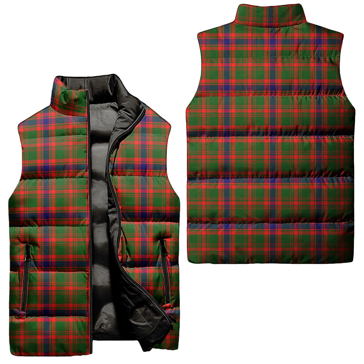 Kinninmont Tartan Sleeveless Puffer Jacket Unisex - Tartanvibesclothing