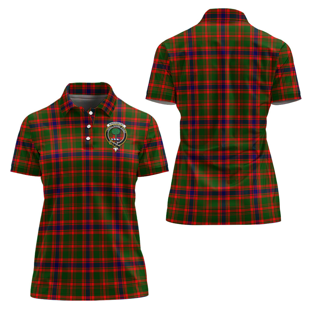 kinninmont-tartan-polo-shirt-with-family-crest-for-women