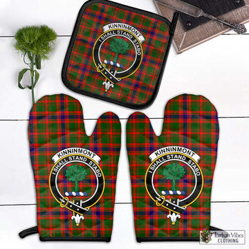 Kinninmont Tartan Combo Oven Mitt & Pot-Holder with Family Crest