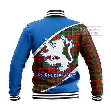 Kinninmont Family Crest Tartan Baseball Jacket Celebrate Saint Andrew's Day in Style