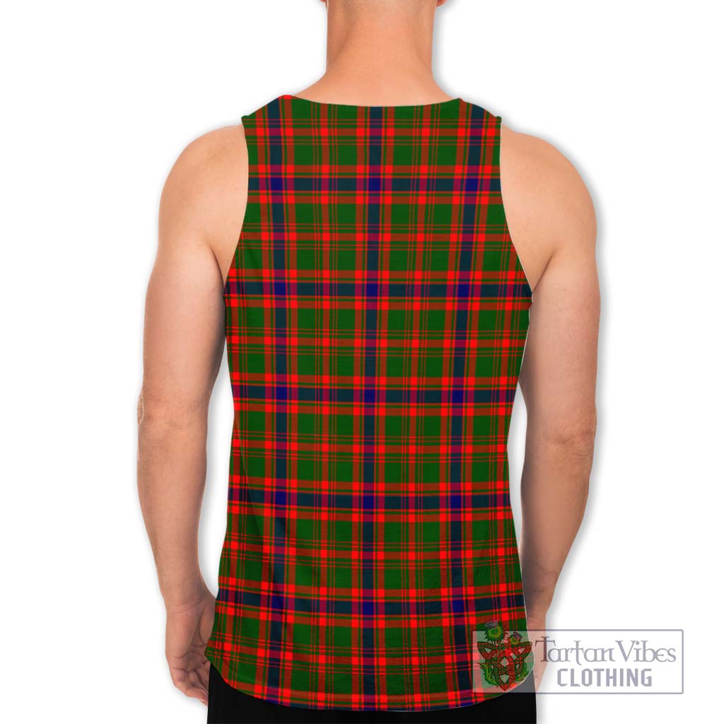 Tartan Vibes Clothing Kinninmont Tartan Men's Tank Top with Family Crest DNA In Me Style