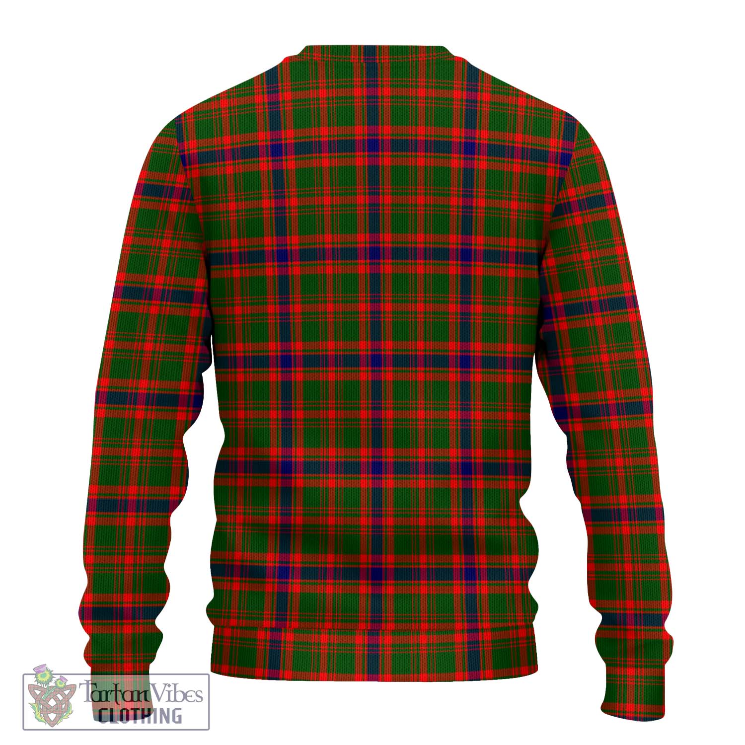 Tartan Vibes Clothing Kinninmont Tartan Knitted Sweater with Family Crest DNA In Me Style