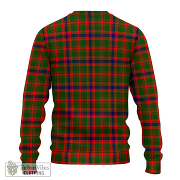 Kinninmont Tartan Knitted Sweater with Family Crest DNA In Me Style