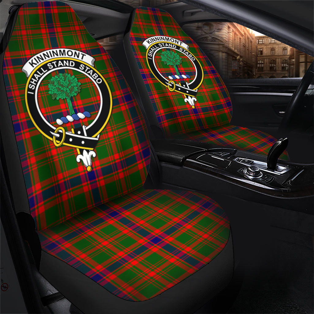 Kinninmont Tartan Car Seat Cover with Family Crest - Tartanvibesclothing