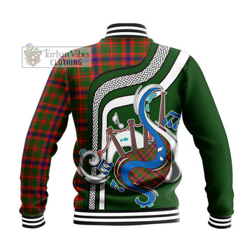 Kinninmont Tartan Baseball Jacket with Epic Bagpipe Style