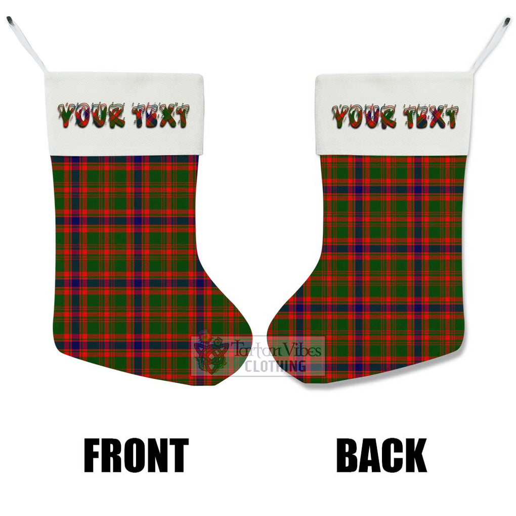 Tartan Vibes Clothing Kinninmont Tartan Christmas Stocking with Personalized Text