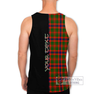 Kinninmont Tartan Men's Tank Top with Family Crest and Half Of Me Style