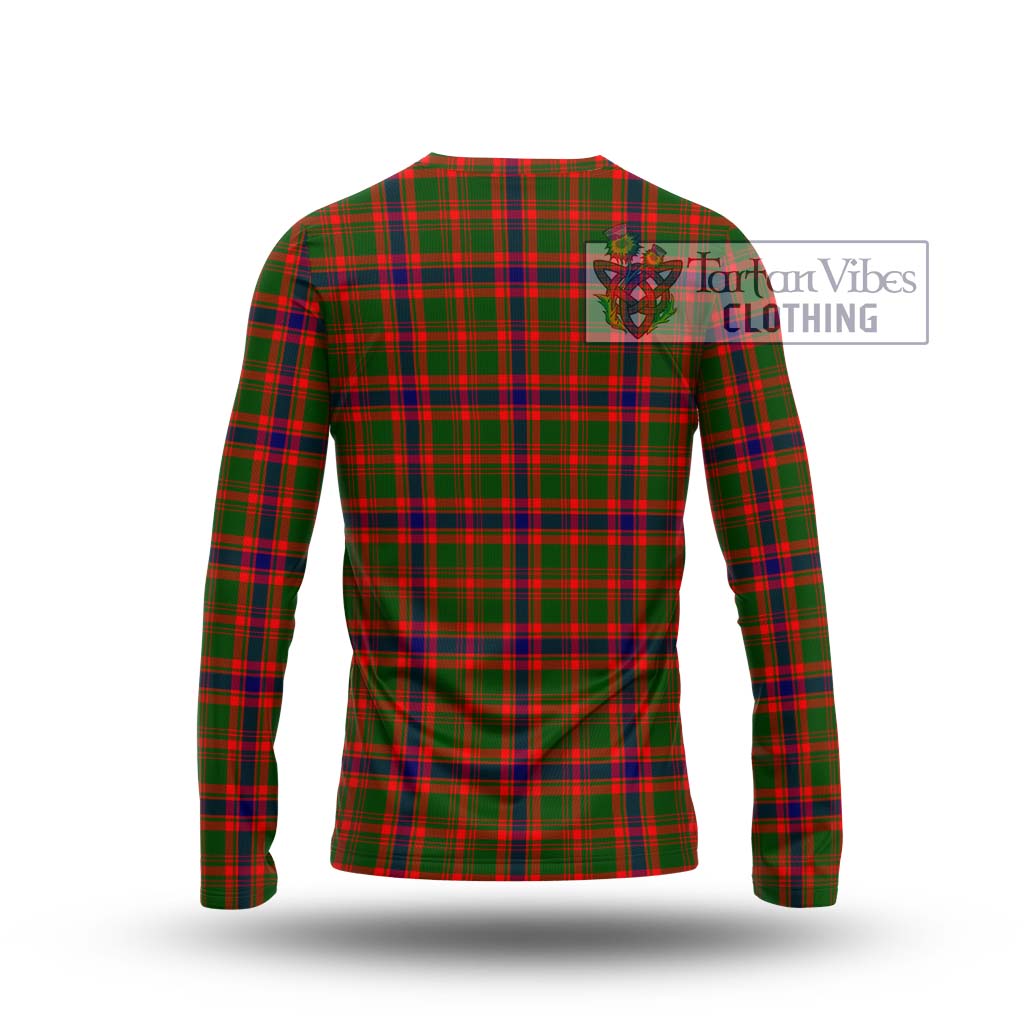 Tartan Vibes Clothing Kinninmont Tartan Long Sleeve T-Shirt with Family Crest DNA In Me Style