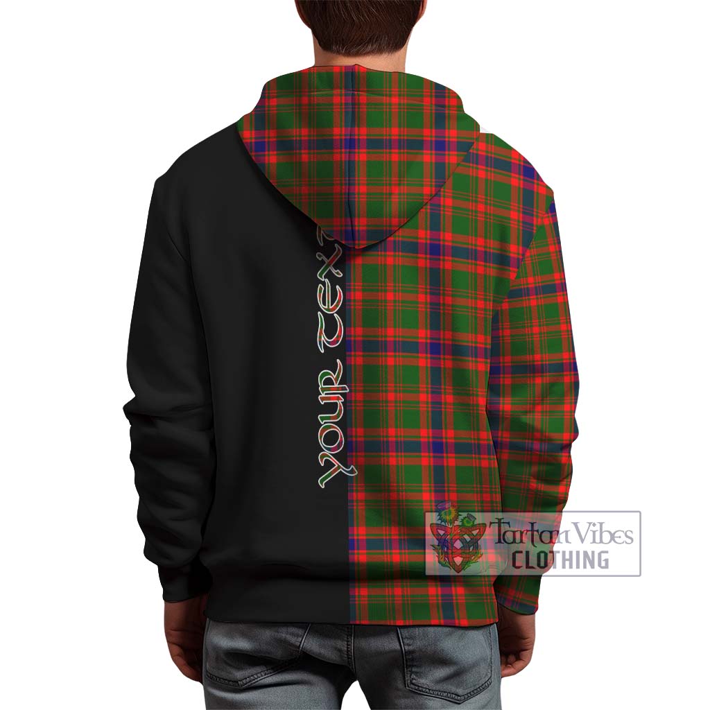 Tartan Vibes Clothing Kinninmont Tartan Hoodie with Family Crest and Half Of Me Style