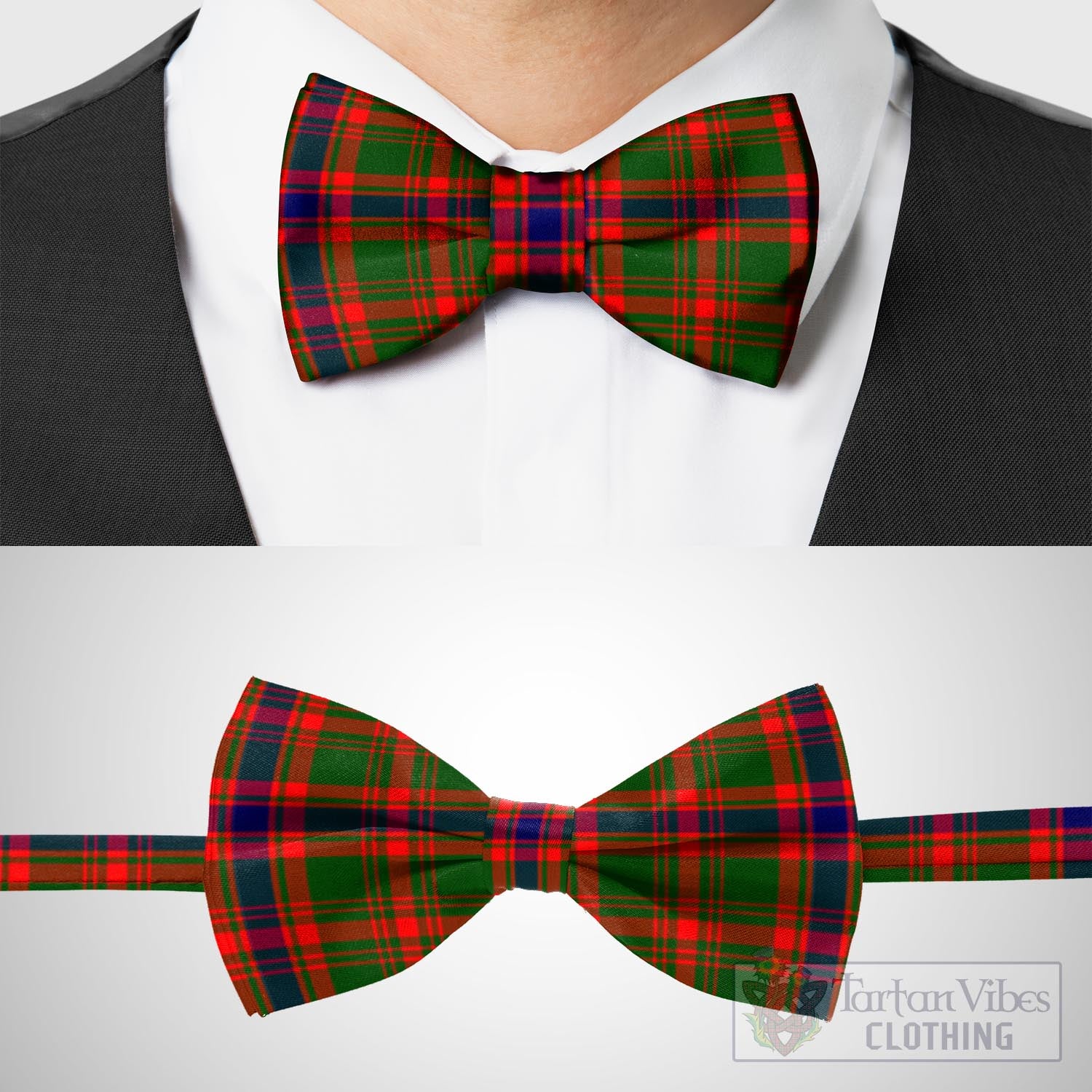 Tartan Vibes Clothing Kinninmont Tartan Bow Tie