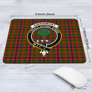 Kinninmont Tartan Mouse Pad with Family Crest