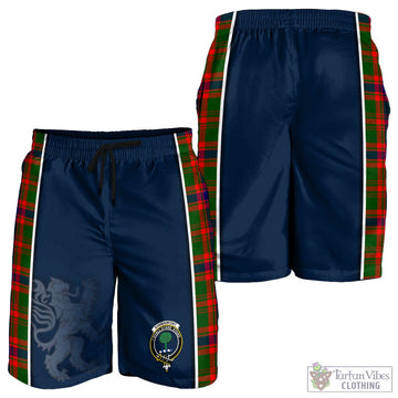 Kinninmont Tartan Men's Shorts with Family Crest and Lion Rampant Vibes Sport Style