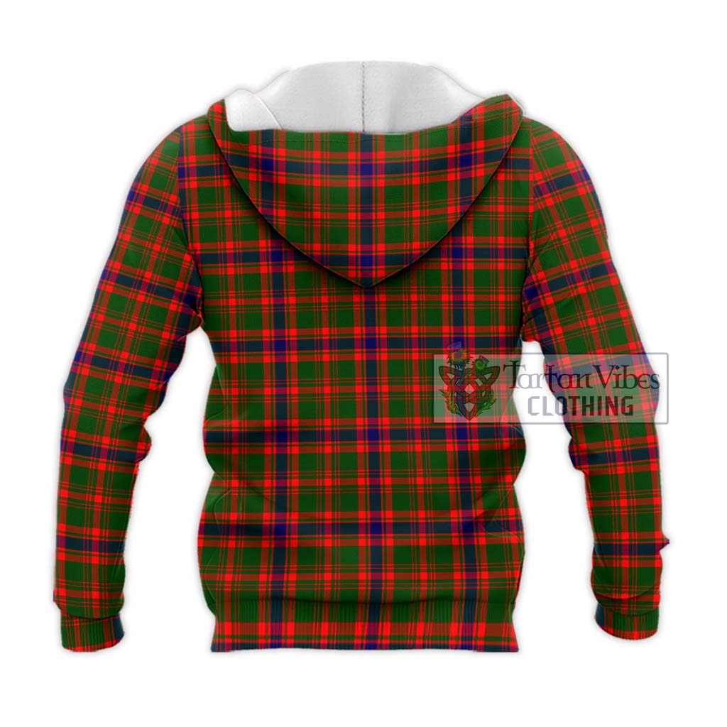 Tartan Vibes Clothing Kinninmont Tartan Knitted Hoodie with Family Crest DNA In Me Style